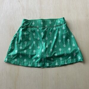 Prince Skort Womens XS Green Tennis Racket Print Athletic Skort Skirt Running